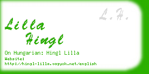 lilla hingl business card